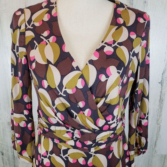 Boden Canterbury Cheatnut Dress Sz 8 - Picture 2 of 9